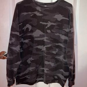 Black Camo Crewneck Sweater